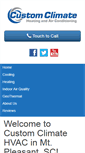 Mobile Screenshot of customclimatehvac.com