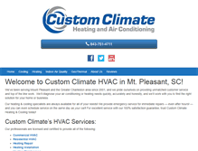 Tablet Screenshot of customclimatehvac.com